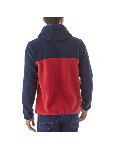 Patagonia Mens Lightweight Synchilla Snap-T Fleece Hoody Classic Red Onbody Back