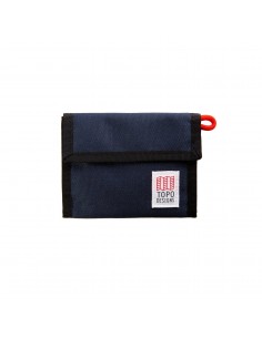 Topo Designs Peněženka Velcro Wallet Tmavomodrá Zepředu