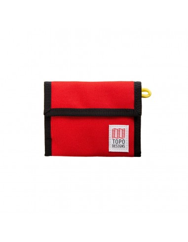 Topo Designs Peňaženka Velcro Wallet Červená Spredu