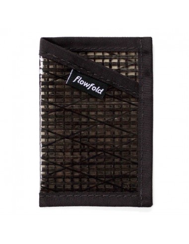 Flowfold Recycled Sailcloth Minimalist Card Holder Wallet Black Front