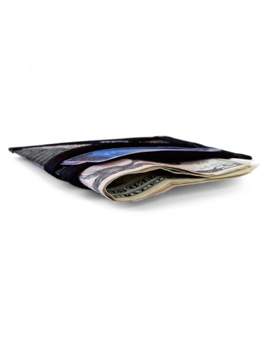 Flowfold Recycled Sailcloth Craftsman Three Pocket Wallet Black Angle 1