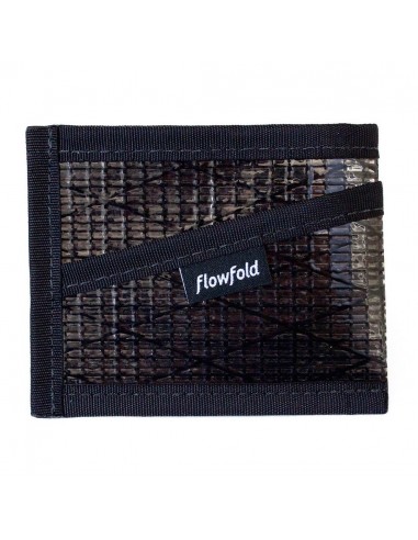Flowfold Recyklovaná Plachtovina Craftsman Peněženka S Třemi Kapsami Černá Zepředu