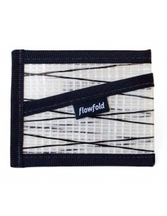 Flowfold Recyklovaná Plachtovina Craftsman Peňaženka S Tromi Vreckami Biela Spredu