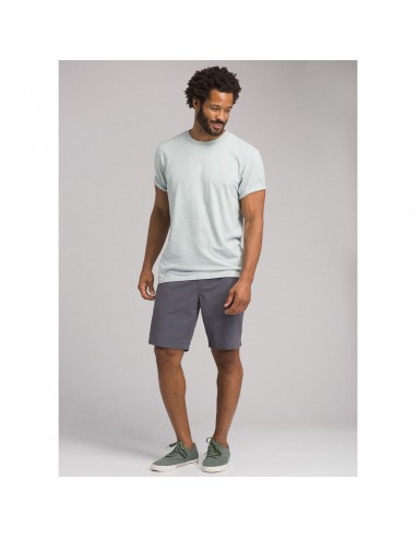 prAna Mens Crew Neck T-shirt Agave Heather Onbody Front