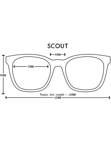 Proof Sluneční Brýle Scout Eco Černá Polarizované Zepředu Offbody Design