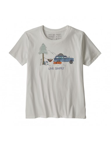 Patagonia Womens Live Simply Lounger Organic Crew T-Shirt White Snow Offbody Front