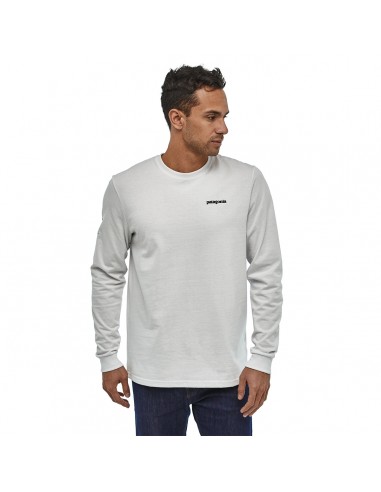 Patagonia Mens Long Sleeved Fish Native World Trout Responsibili-Tee White Onbody Front