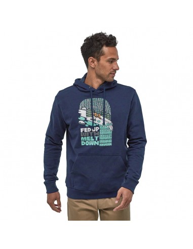Patagonia Mens Fed Up With Melt Down Uprisal Hoody Classic Navy Onbody Front