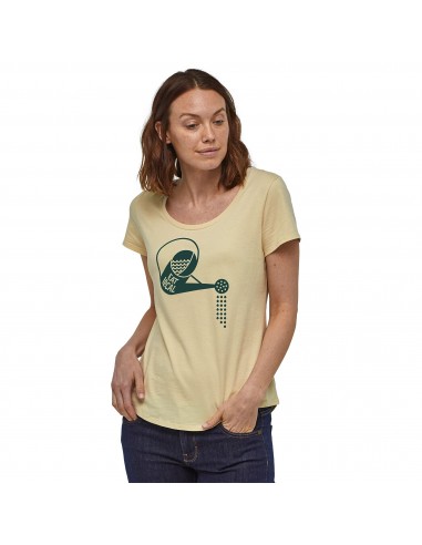 Patagonia Womens Eat Local Rain Can Organic Scoop T-Shirt Oyster White Onbody Front