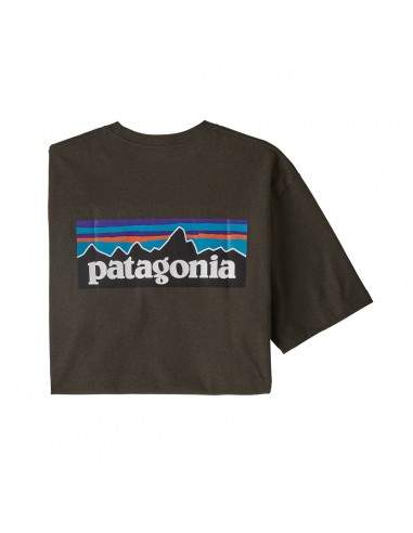 Patagonia Mens P-6 Logo Responsibili-Tee Logwood Brown Offbody Back