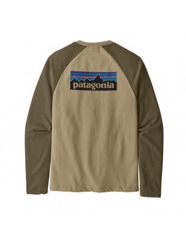 Patagonia Mens P-6 Logo Lightweight Crew Sweatshirt El Kap Khaki Offbody Back