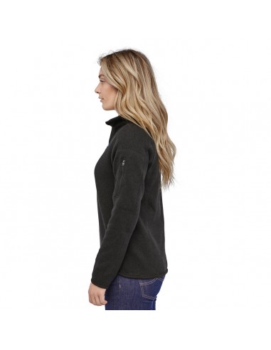 Patagonia Womens Better Sweater 1/4-Zip Fleece Black Onbody Side