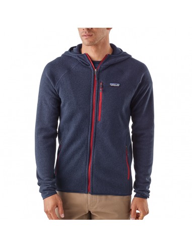 Patagonia Mens Performance Better Sweater Fleece Hoody Navy Blue Onbody Front