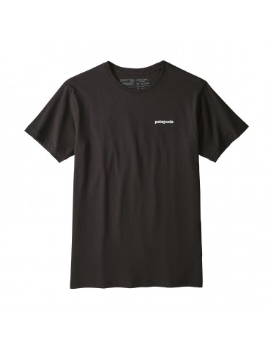 Patagonia Mens P-6 Logo Organic Cotton T-Shirt Black Offbody Front