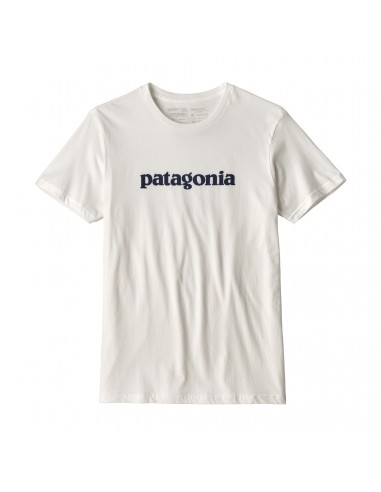 Patagonia Mens Text Logo Organic T-Shirt White Offbody Front