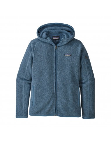 Patagonia Womens Better Sweater Full-Zip Hoody 100% Recycled Wooly Blue Offboy Front Closed