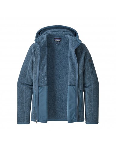 Patagonia Dámska Mikina Na Zips Better Sweater Hoody 100% Recyklovaná Wooly Modrá Offbody Spredu Rozopnutá