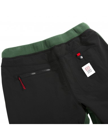 Topo Designs Mens Fleece Pants Forest Black Offbody Detail 3