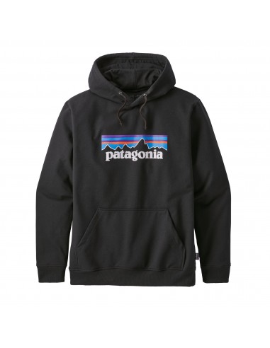 Patagonia Mens P-6 Logo Uprisal Hoody Black Offbody Front