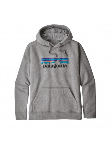 Patagonia Pánska Mikina S Kapucňou P-6 Logo Uprisal Hoody Štrková Sivá Vresovaná Offbody Spredu