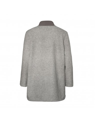 Topo Designs Womens Global Wrap Sweater Gray Offbody Back