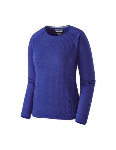 Patagonia Womens R1 Crew Cobalt Blue Offbody Front