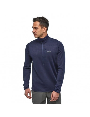 Patagonia Mens R1 Fleece Pullover Classic Navy Onbody Front