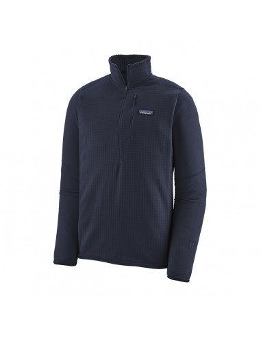 Patagonia Mens R1 Fleece Pullover Classic Navy Offbody Front 2
