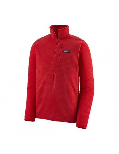 Patagonia Mens R1 Fleece Pullover Fire Offbody Front