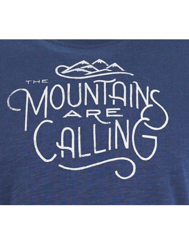 United by Blue Mens Mountains Are Calling Graphic Tee Midnight Detail