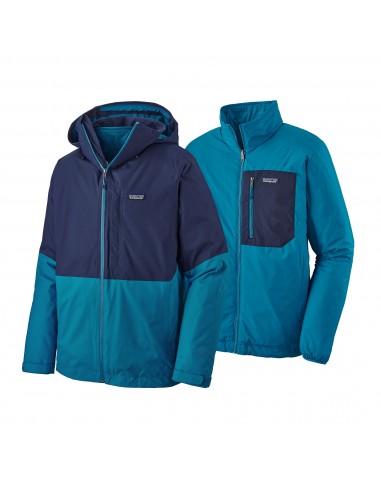 Patagonia Mens 3 in 1 Snowshot Jacket Classic Navy With Balkan Blue Offbody Front