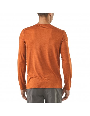 Patagonia Mens Capilene Daily Long Sleeved Graphic T-Shirt Nordic Bison Copper Ore X Dye Onbody Back