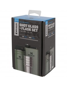 Stanley Adventure Gift Set - 4 Steel Shots & Flask Angle Packed