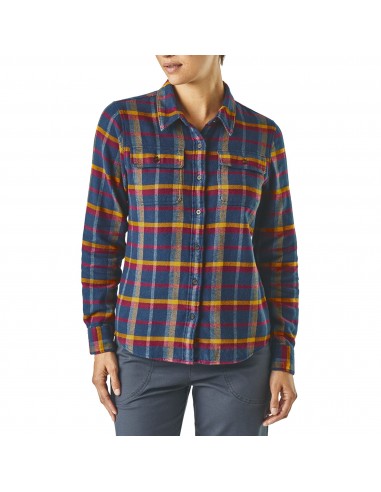 Patagonia Womens Long Sleeved Fjord Flannel Shirt Rebel Arrow Red Onbody Front