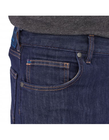 Patagonia Mens Performance Straight Fit Jeans Regular Dark Denim Onbody Front Detail
