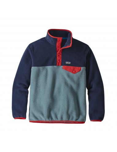 Patagonia Boys Lightweight Synchilla Snap-T Fleece Pullover Stone Blue Front