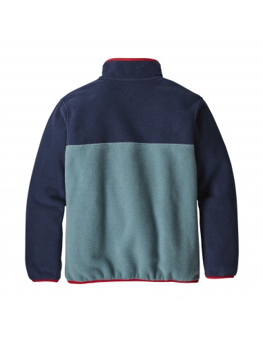 Patagonia Boys Lightweight Synchilla Snap-T Fleece Pullover Stone Blue Back