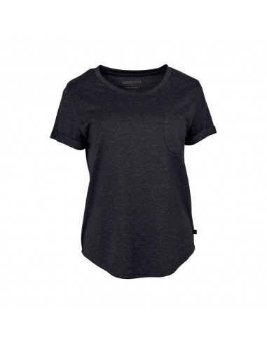 United by Blue Womens EcoKnit Pocket Tee Black Offbody Front