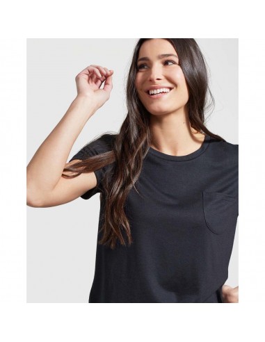 United by Blue Womens EcoKnit Pocket Tee Black Onbody Front