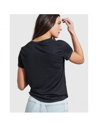 United by Blue Womens EcoKnit Pocket Tee Black Onbody Back
