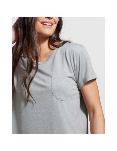 United by Blue Womens EcoKnit Pocket Tee Boulder Grey Onbody Lifestyle