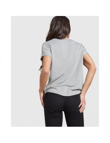 United by Blue Womens EcoKnit Pocket Tee Boulder Grey Onbody Back
