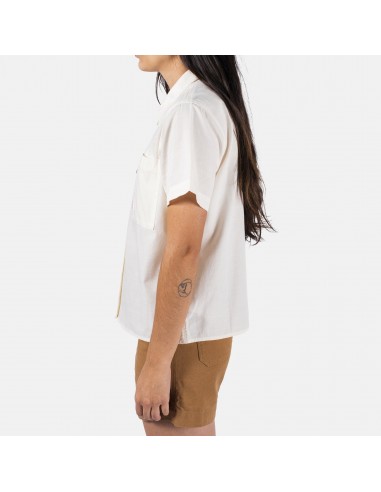 Topo Designs Womens Road Shirt White Onbody Side