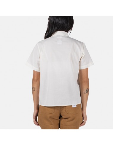 Topo Designs Womens Road Shirt White Onbody Back