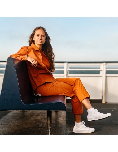 Topo Designs Womens Boulder Pants Orange Onbody Lifestyle