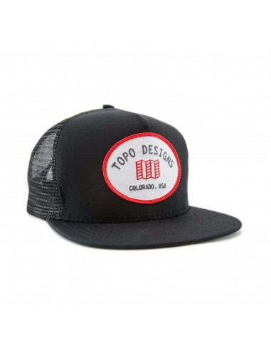 Topo Designs Snapback Hat Black Offbody Front