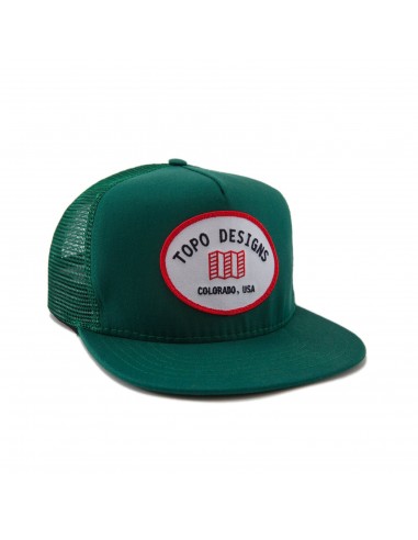 Topo Designs Snapback Hat Green Offbody Front