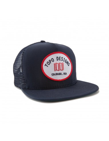 Topo Designs Snapback Hat Navy Offbody Front