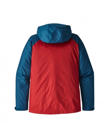 Patagonia Mens Torrentshell Jacket Big Sur Blue With Fire Offbody Back
