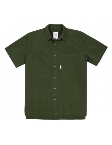 Topo Designs Mens Route Shirt Olive Offbody Front